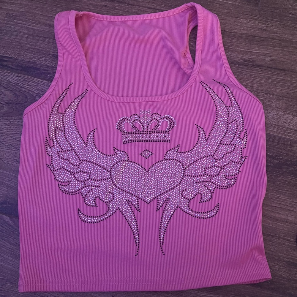 Y2K pink tank top